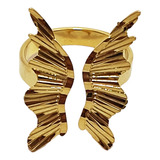 Anillo Mariposa Adaptable Enchapado Oro 18k