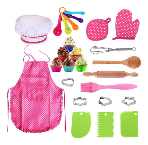 Kit De Cocina Y Repostería Para Niños I Cooking Chef Set De