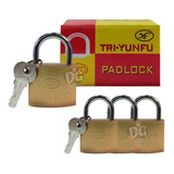 Candado Valija Lockers 32mm 3 Llaves Kit Pack X 4 Unidades