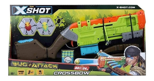 Pistola Ballesta Dardos Juguete X-shot Bug Attack Crossbow