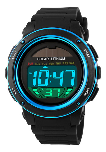 Reloj Digital Solar Skemi Para Hombre Powered Sports, 5 Atm