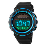 Reloj Digital Solar Skemi Para Hombre Powered Sports, 5 Atm