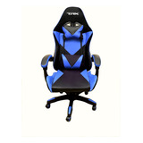 Cadeira Gamer Home Office Ergonômica - Tronyx Cor Azul Material Do Estofamento Couro Sintético