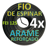 Kit Com 4 Fio De Espinar Isolado Fei 125 Arame Reforçado 