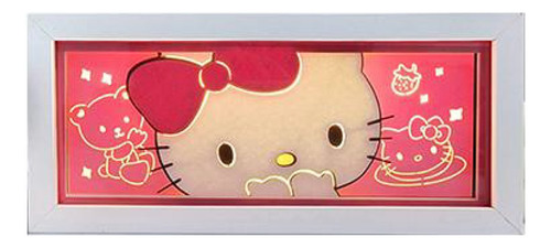 Caja De Luces Led Nocturnas Hello Kitty Rgb