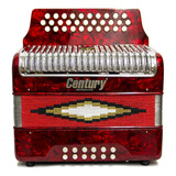 Century C3012farp Acordeón Parrilla 31 Botones 12 Bajos Rojo