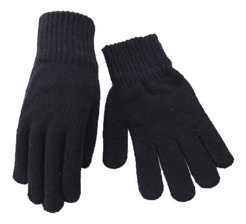 Guantes Lisos Ropa Termica Proteccion Invierno Frio Negro