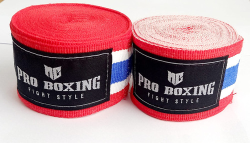 Bandagem Atadura P/ Punho Muay Thai Mma Kickbocing 2,55 Mts 