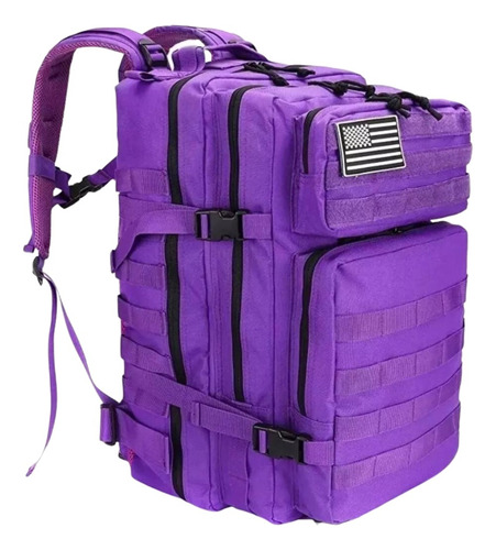 Mochila Tactica Crossfit Senderismo Morada 45l