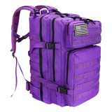 Mochila Tactica Crossfit Senderismo Morada 45l