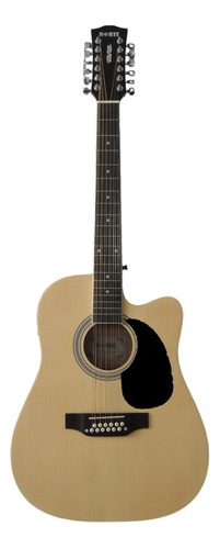 Guitarra Docerola Electroacustica Con Eq Y Afnador Color Caqui Orientación De La Mano Diestro