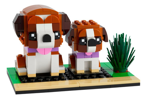 Set De Perro Y Cachorro Lego Brickheadz San Bernardo 40543