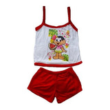 Kit 10 Pijama Menina Infantil Feminino Short Regata Malha