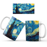 Mug Taza Arte Pintura Vincent Van Gogh Noche Estrellada