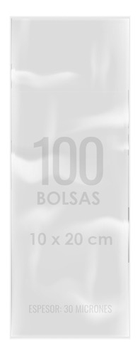 Bolsas Celofan Plasticas Transparentes 10x20 Cm 100 Unds