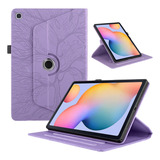 Funda Con Estampado De Árbol Morado Para Galaxy Tab S6 Lite