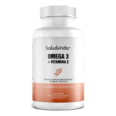 Omega 3 con EPA y DHA de Aceite de pescado - 100 Cápsulas, Enriquecido con vitamina E - Ácidos Grasos Esenciales - Sin sabor | MercadoLibre