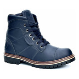 Botas Brahma En Cuero Azul Oscuro Para Hombre O Mujer