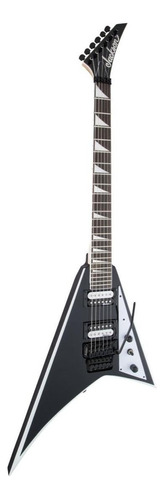 Guitarra Eléctrica Jackson Js Series Rhoads Js32 De Álamo Black With White Bevels Brillante Con Diapasón De Amaranto