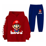 Sudadera De Niño Incluye 2pz Sudadera Y Pans Mod9 Mariobros 