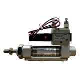 Cilindro Neumatico Con Valvula Electrica Smc,cdvm5f20-25-15g