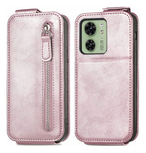 Funda Tipo Cartera Con Cremallera Para Motorola Moto Edge 40