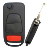 Carcasa Control Remoto Llave Plana Mercedes Benz 3 Botones