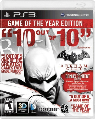 Batman: Arkham City Game Of The Year Edition - Ps3 Físico