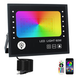 Reflector Led Exterior Rgb 60w Ip66 Para Fiesta Jardín 