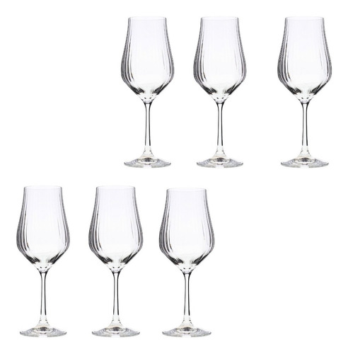 Juego De 6 Copas Para Vino Tinto 450ml Tulipa Cx-178