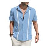 Camisa Cuban Camp Guayabera Para Hombre Mexicaribbean