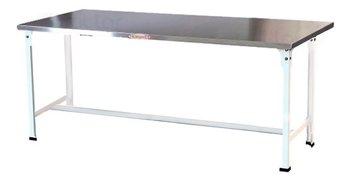 Mesa Aço Inox 1500x600 Com Prateleira Em Pintura Epox