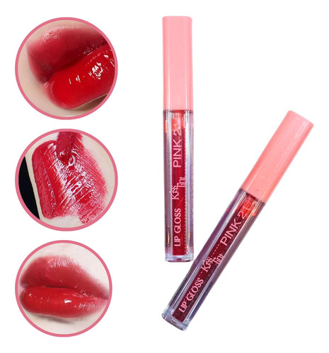 Labial Tinta Lip Gloss Brillo Labial Pink 21