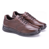 Sapato Casual 3d Evolution Em Couro Dark Brown #78018