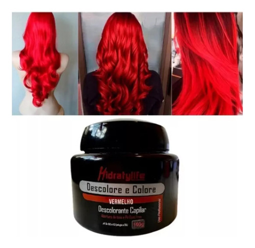 Pó Descolore E Colore Vermelho 100g Hidraty Mairibel Cosmet