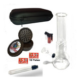 Kit Completo Bong Ice De Vidro + Bolador Seda Pipe 10telinha