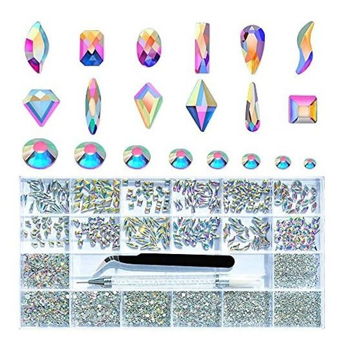 Vidriantes - Molisaka Juego De Diamantes Para Uñas, Cristal 