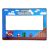 Portaplaca Para Moto Mario Bros Premium 22.5 X 16.3cm