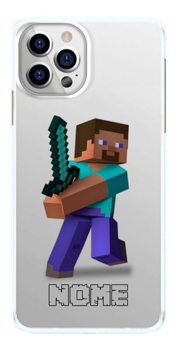 Capinha Minecraft Steve Com Nome Seu Nome Capa