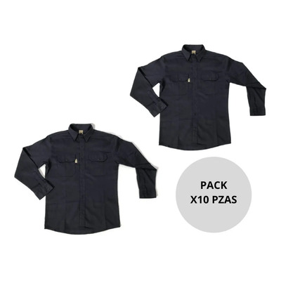 Paquete: 10 Pzas Camisola Fr Industrial Ignifuga Reimer Azul Oscuro U