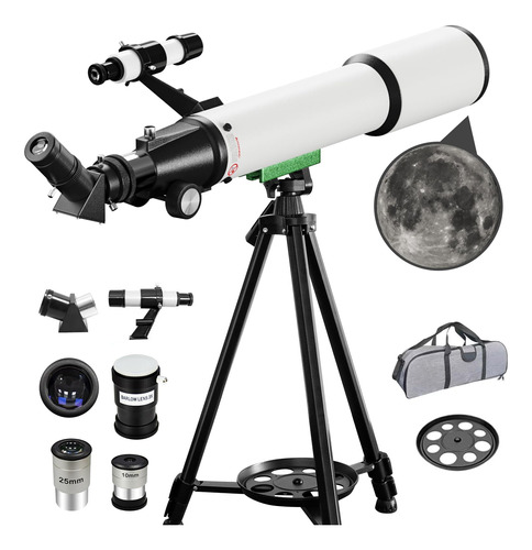 Telescopio Refractor Portátil 70mm 20x-150x Profesional Con