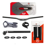 Kit Guidão Bike Mtb Suporte Selim Canote Blocagem Manoplas