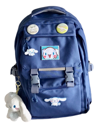 Mochila Importada Cinnamoroll Con Accesorios