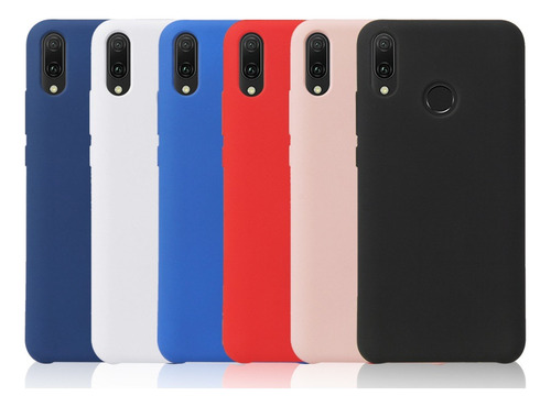 Estuche Silicone Case Compatible Con Huawei Y9 2019 Gamuza 