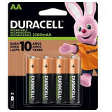 Pilha Recarregável Aa 2500-mah (cartela C/4 Pilhas) Duracell