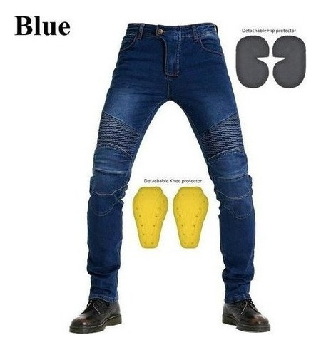 Jeans Moto Hombre Moto Todoterreno Rodillera