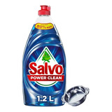 Salvo Detergente Liquido Lavatrastes Power Clean 1.2 Litros