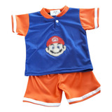 Playera Y Short Super Mario Bros Niños Games Conjunto Fresco