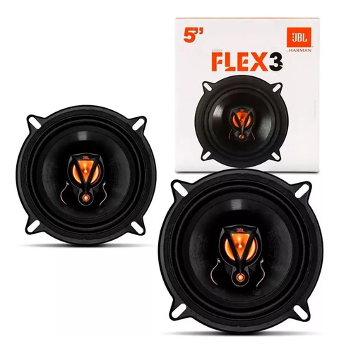 Tipo De Alto-falante Triaxial Jbl 5trfx50 Para Carros, Picapes E Suvs Cor Preto De 4 15.2cm X 15.2cm X 5   X 2 Unidades 