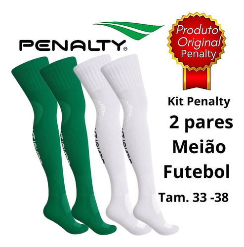 Kit C/ 2 Meião De Futebol Penalty Infantil Juvenil Matis  